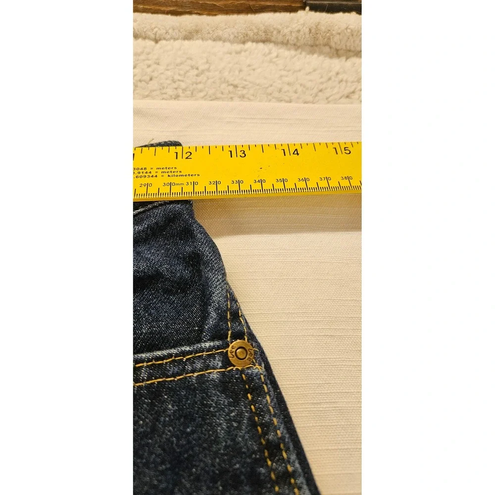 Vintage Lee Riders Boys Jeans Size 14 Regular Dark Wash Straight Leg Made in USA